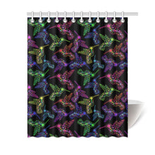 Load image into Gallery viewer, Floral Hummingbird Shower Curtain 60&quot;x72&quot; Shower Curtain 60&quot;x72&quot; e-joyer 
