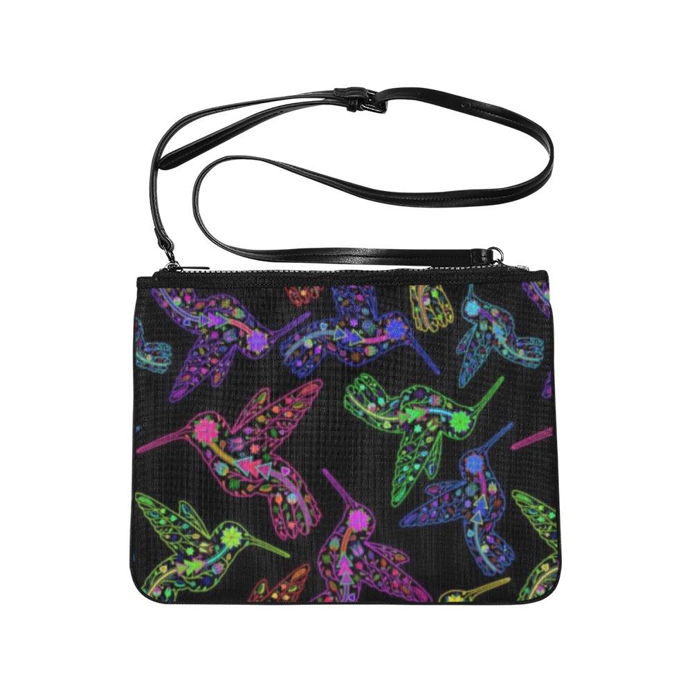 Floral Hummingbird Slim Clutch Bag (Model 1668) Slim Clutch Bags (1668) e-joyer 