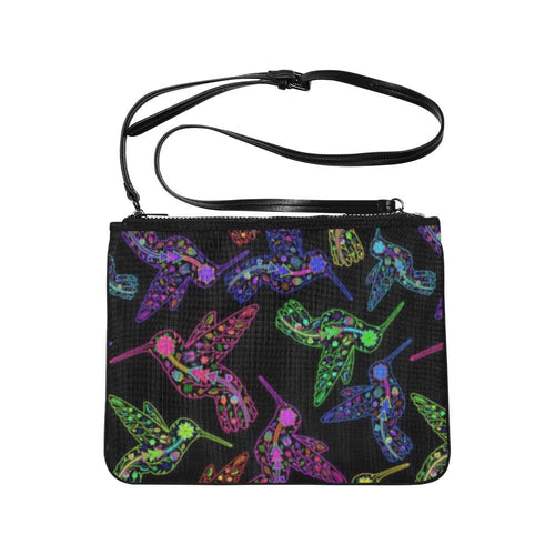 Floral Hummingbird Slim Clutch Bag (Model 1668) Slim Clutch Bags (1668) e-joyer 