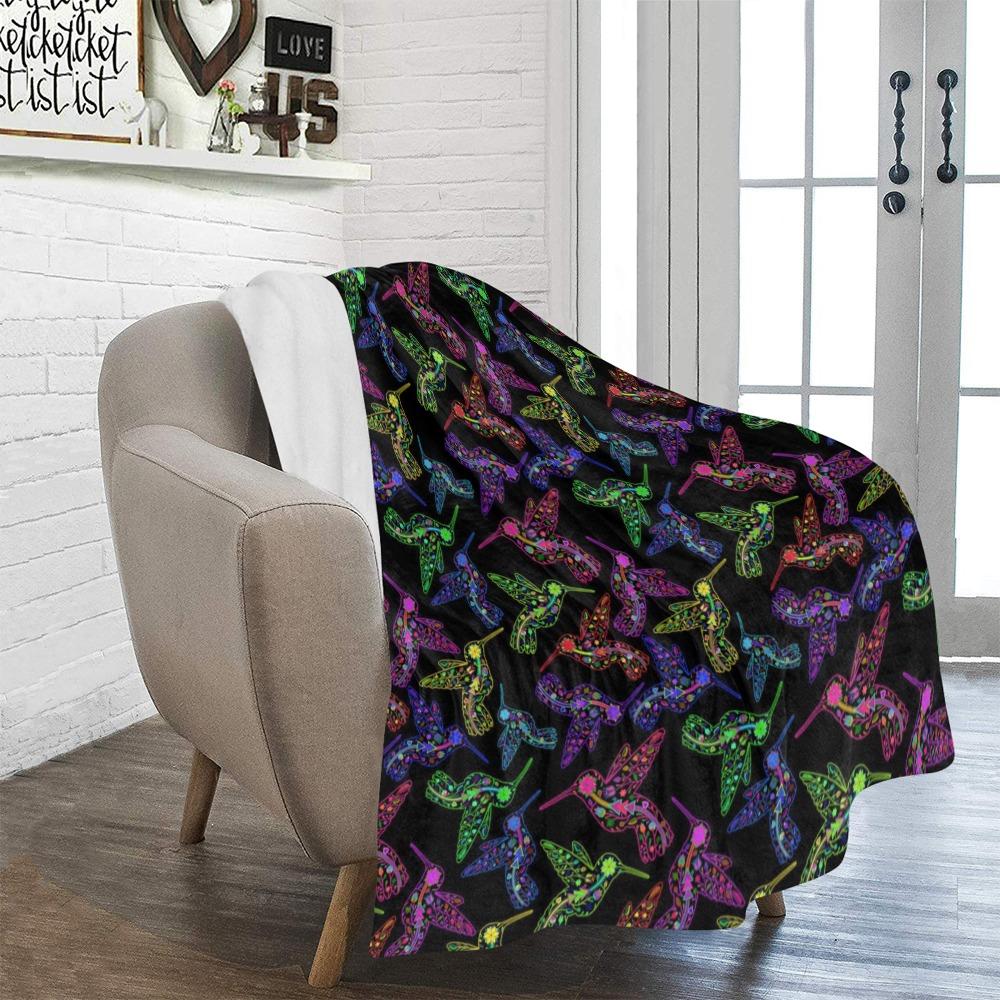 Floral Hummingbird Ultra-Soft Micro Fleece Blanket 50"x60" Ultra-Soft Blanket 50''x60'' e-joyer 