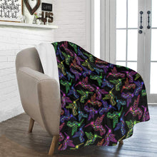 Load image into Gallery viewer, Floral Hummingbird Ultra-Soft Micro Fleece Blanket 50&quot;x60&quot; Ultra-Soft Blanket 50&#39;&#39;x60&#39;&#39; e-joyer 
