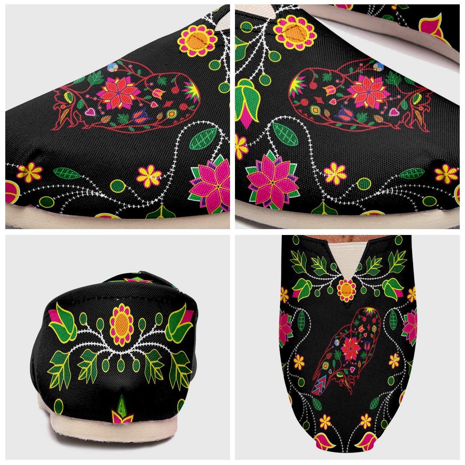Floral Owl Casual Unisex Slip On Shoe Herman 