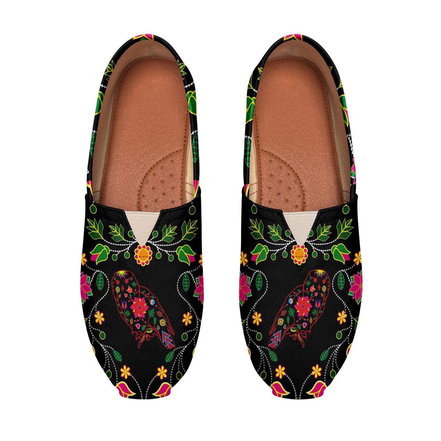 Floral Owl Casual Unisex Slip On Shoe Herman 
