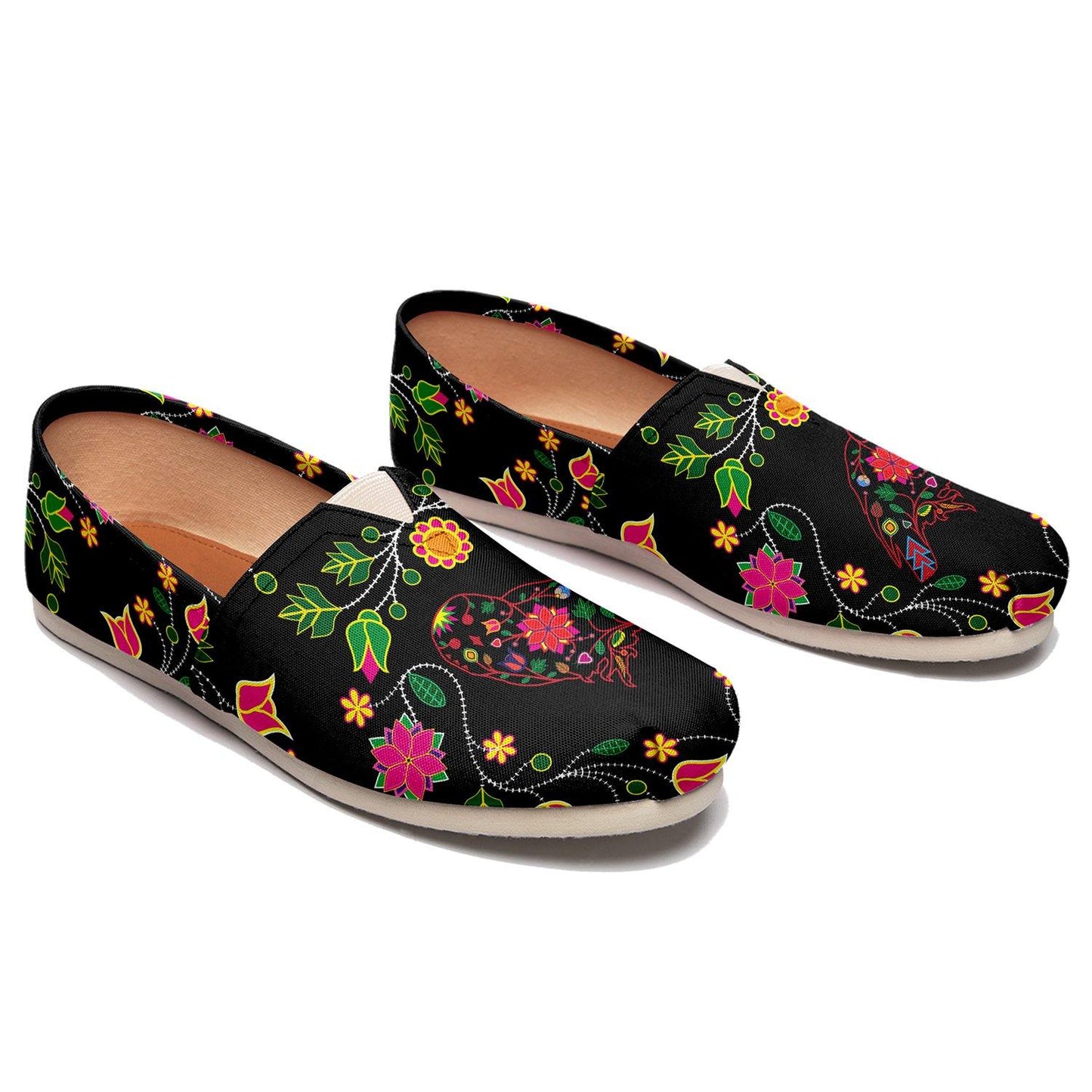 Floral Owl Casual Unisex Slip On Shoe Herman 