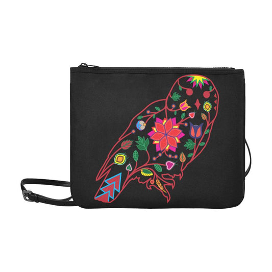 Floral Owl Slim Clutch Bag (Model 1668) Slim Clutch Bags (1668) e-joyer 