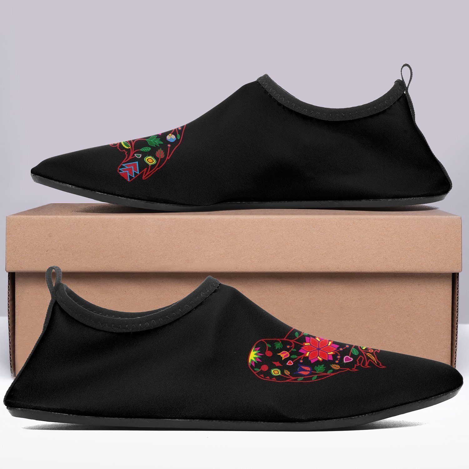 Floral Owl Sockamoccs Kid's Slip On Shoes 49 Dzine 