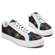 Load image into Gallery viewer, Floral Turtle Aapisi Low Top Canvas Shoes White Sole aapisi Herman 
