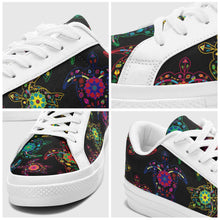 Load image into Gallery viewer, Floral Turtle Aapisi Low Top Canvas Shoes White Sole aapisi Herman 
