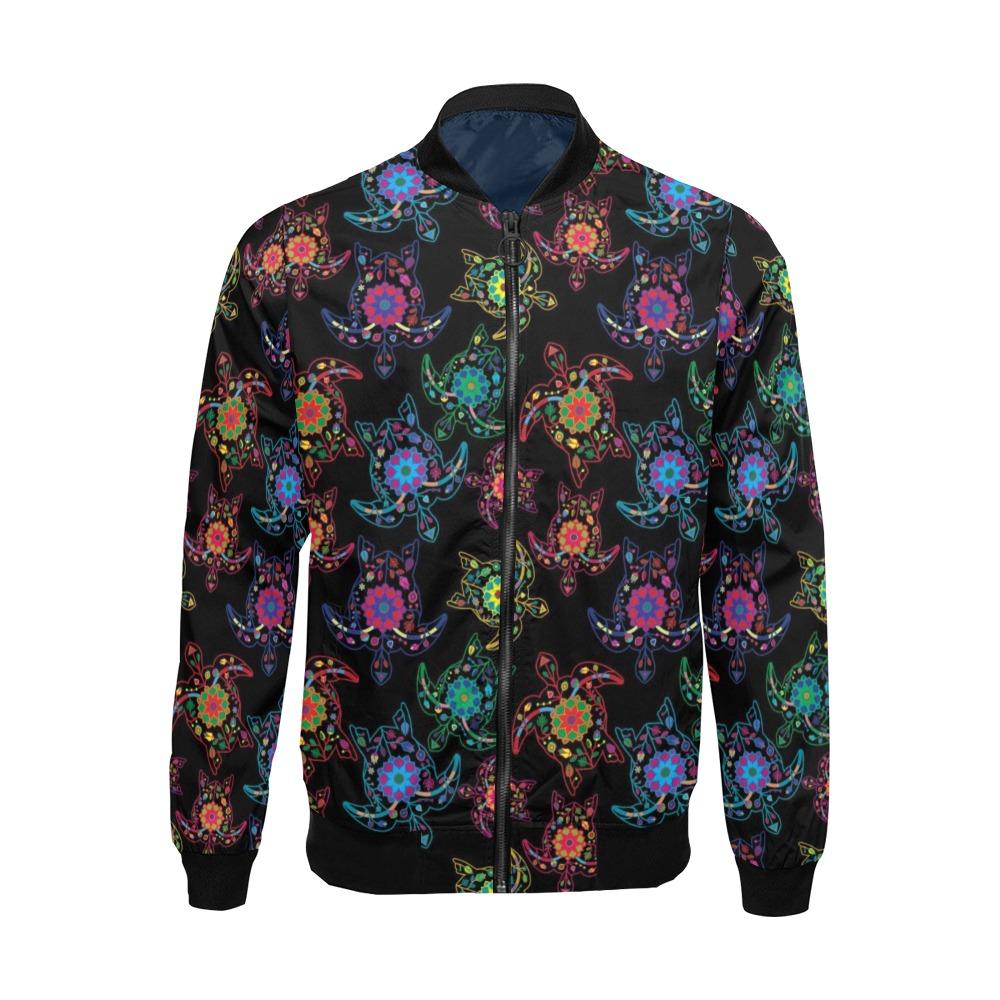 Floral Turtle All Over Print Bomber Jacket for Men (Model H19) All Over Print Bomber Jacket for Men (H19) e-joyer 
