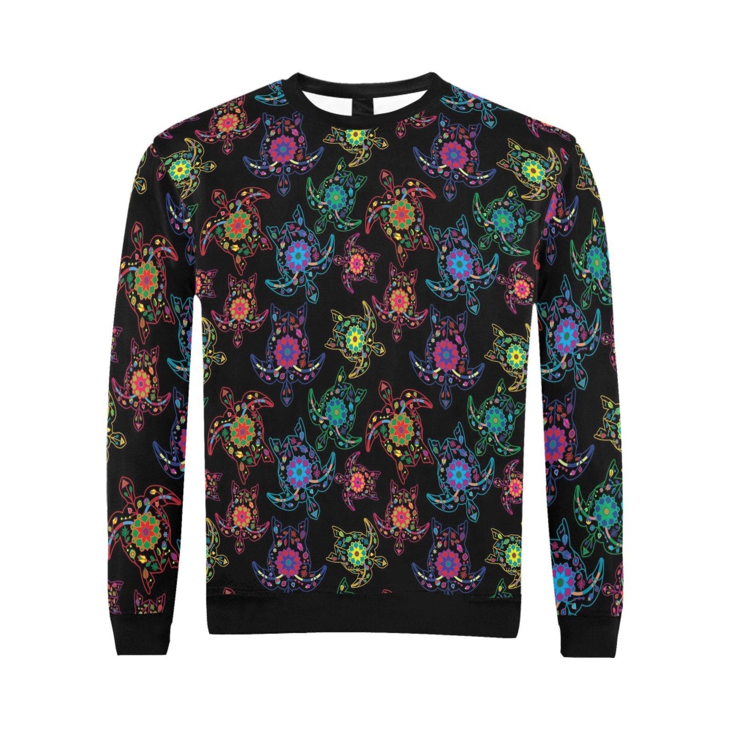 Floral Turtle All Over Print Crewneck Sweatshirt for Men (Model H18) shirt e-joyer 