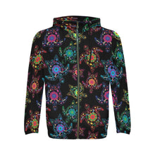 Load image into Gallery viewer, Floral Turtle All Over Print Full Zip Hoodie for Men (Model H14) All Over Print Full Zip Hoodie for Men (H14) e-joyer 
