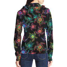 Load image into Gallery viewer, Floral Turtle All Over Print Full Zip Hoodie for Women (Model H14) All Over Print Full Zip Hoodie for Women (H14) e-joyer 
