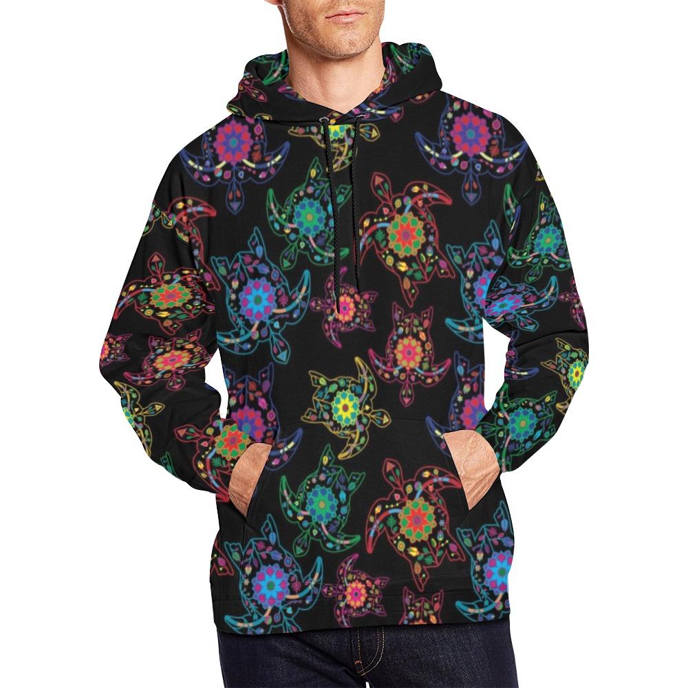 Floral Turtle All Over Print Hoodie for Men (USA Size) (Model H13) All Over Print Hoodie for Men (H13) e-joyer 