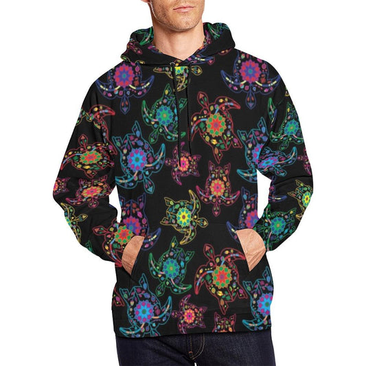 Floral Turtle All Over Print Hoodie for Men (USA Size) (Model H13) All Over Print Hoodie for Men (H13) e-joyer 