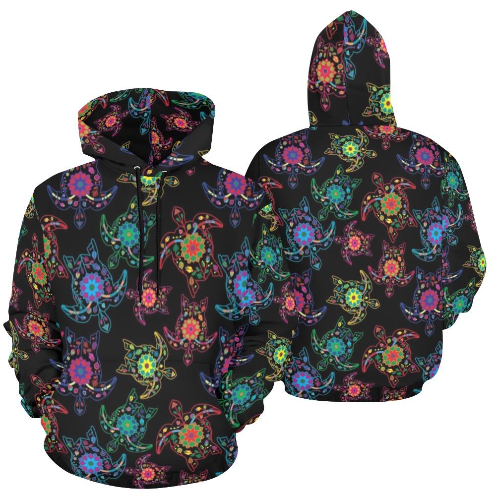 Floral Turtle All Over Print Hoodie for Men (USA Size) (Model H13) All Over Print Hoodie for Men (H13) e-joyer 