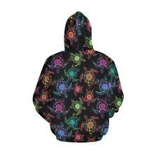 Load image into Gallery viewer, Floral Turtle All Over Print Hoodie for Women (USA Size) (Model H13) All Over Print Hoodie for Women (H13) e-joyer 
