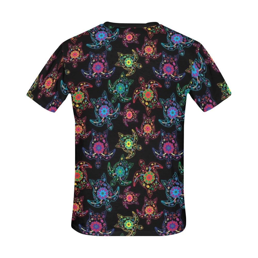 Floral Turtle All Over Print T-Shirt for Men (USA Size) (Model T40) All Over Print T-Shirt for Men (T40) e-joyer 