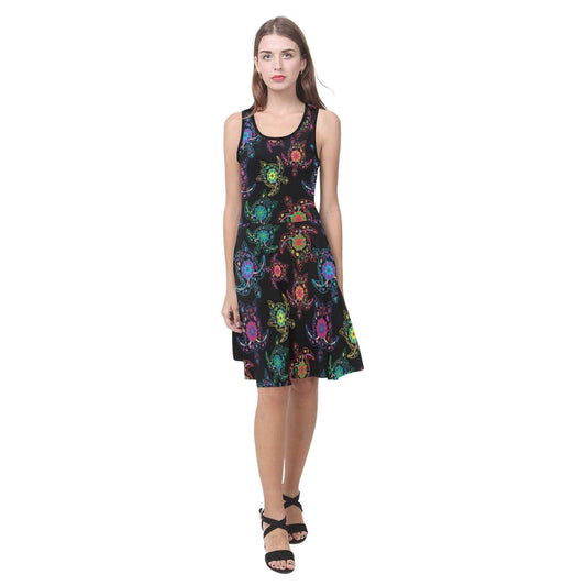 Floral Turtle Atalanta Sundress (Model D04) Atalanta Sundress (D04) e-joyer 