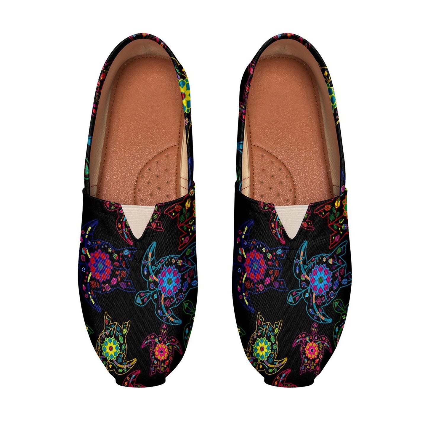 Floral Turtle Casual Unisex Slip On Shoe Herman 