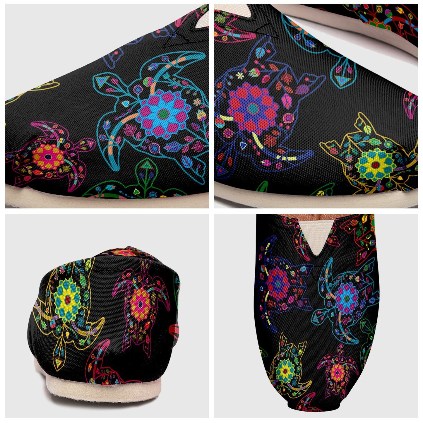 Floral Turtle Casual Unisex Slip On Shoe Herman 