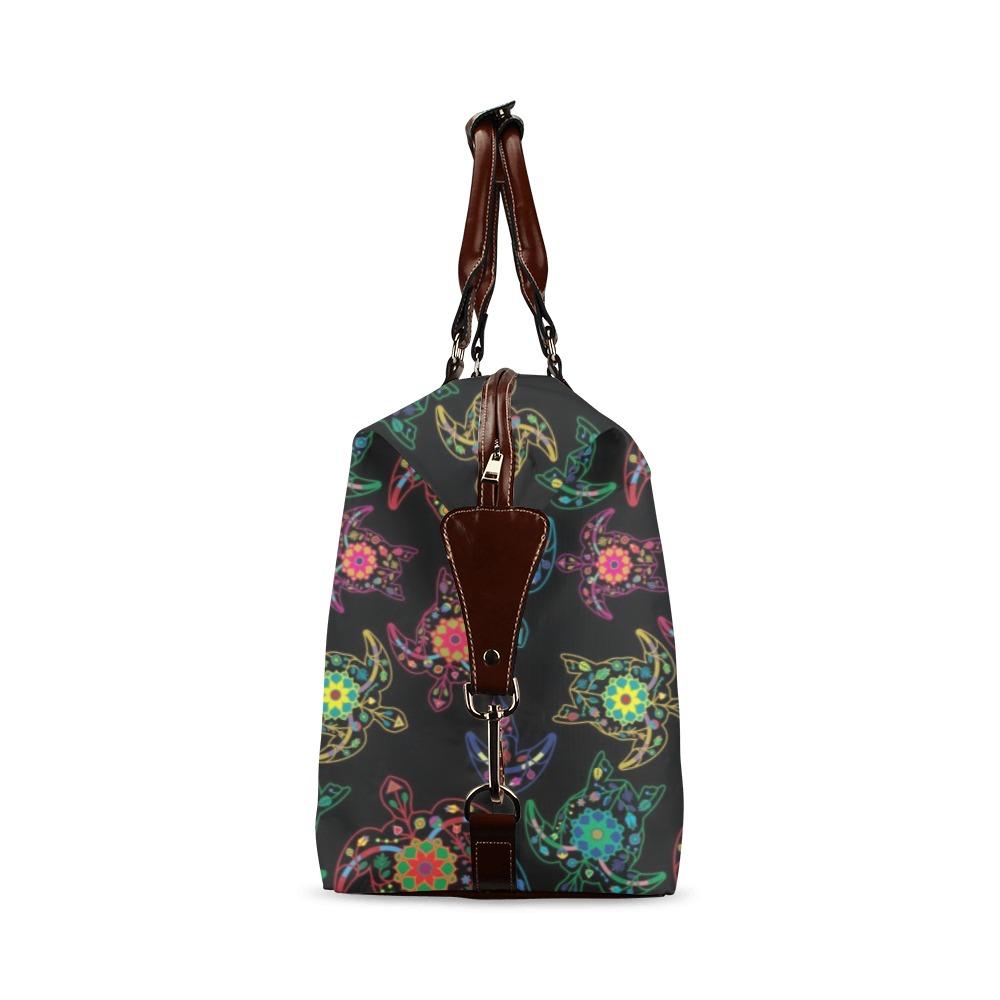 Floral Turtle Classic Travel Bag (Model 1643) Remake Classic Travel Bags (1643) e-joyer 