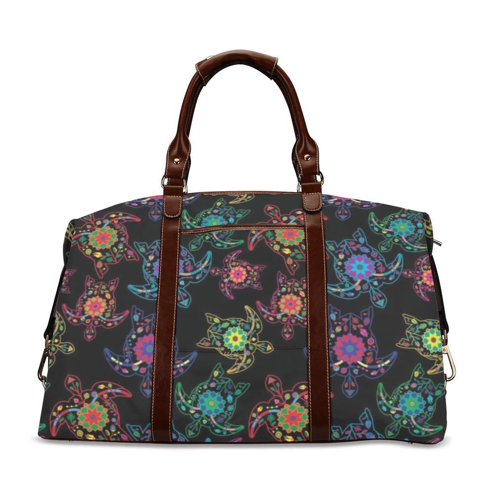 Floral Turtle Classic Travel Bag (Model 1643) Remake Classic Travel Bags (1643) e-joyer 