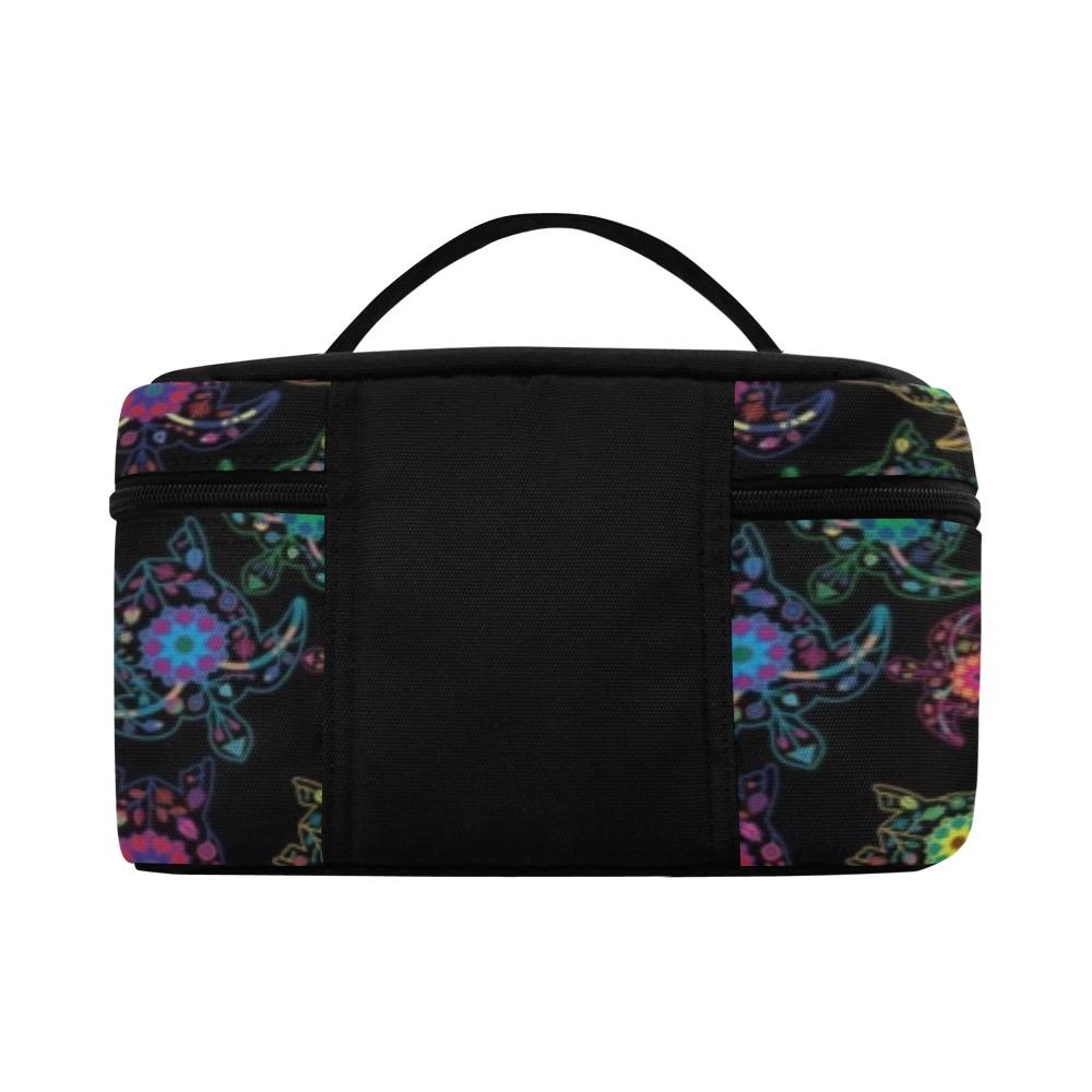 Floral Turtle Cosmetic Bag/Large (Model 1658) Cosmetic Bag e-joyer 