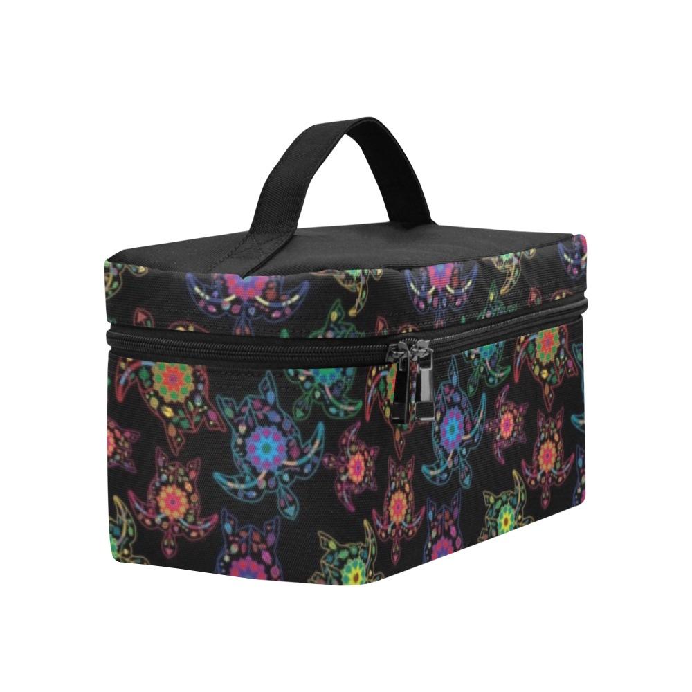 Floral Turtle Cosmetic Bag/Large (Model 1658) Cosmetic Bag e-joyer 