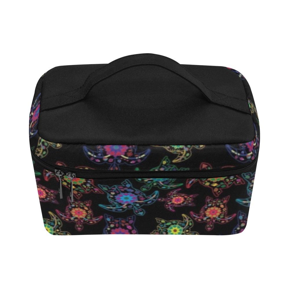 Floral Turtle Cosmetic Bag/Large (Model 1658) Cosmetic Bag e-joyer 