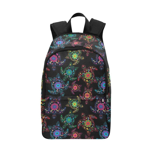 Floral Turtle Fabric Backpack for Adult (Model 1659) Casual Backpack for Adult (1659) e-joyer 