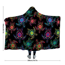 Load image into Gallery viewer, Floral Turtle Hooded Blanket blanket 49 Dzine 
