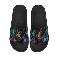 Load image into Gallery viewer, Floral Turtle Men&#39;s Slide Sandals (Model 057) Men&#39;s Slide Sandals (057) e-joyer 
