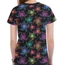 Load image into Gallery viewer, Floral Turtle New All Over Print T-shirt for Women (Model T45) tshirt e-joyer 
