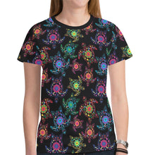 Load image into Gallery viewer, Floral Turtle New All Over Print T-shirt for Women (Model T45) tshirt e-joyer 
