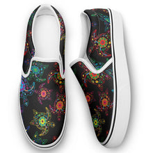 Load image into Gallery viewer, Floral Turtle Otoyimm Canvas Slip On Shoes otoyimm Herman 
