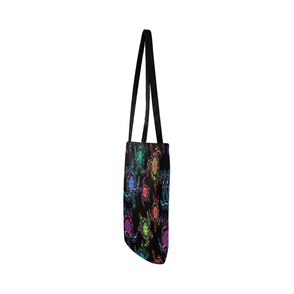 Floral Turtle Reusable Shopping Bag Model 1660 (Two sides) Shopping Tote Bag (1660) e-joyer 