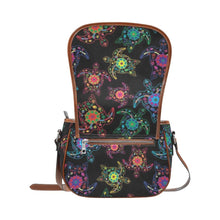 Load image into Gallery viewer, Floral Turtle Saddle Bag/Large (Model 1649) bag e-joyer 
