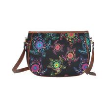 Load image into Gallery viewer, Floral Turtle Saddle Bag/Large (Model 1649) bag e-joyer 
