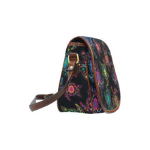 Load image into Gallery viewer, Floral Turtle Saddle Bag/Small (Model 1649) Full Customization bag e-joyer 
