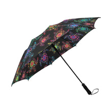 Load image into Gallery viewer, Floral Turtle Semi-Automatic Foldable Umbrella (Model U05) Semi-Automatic Foldable Umbrella e-joyer 
