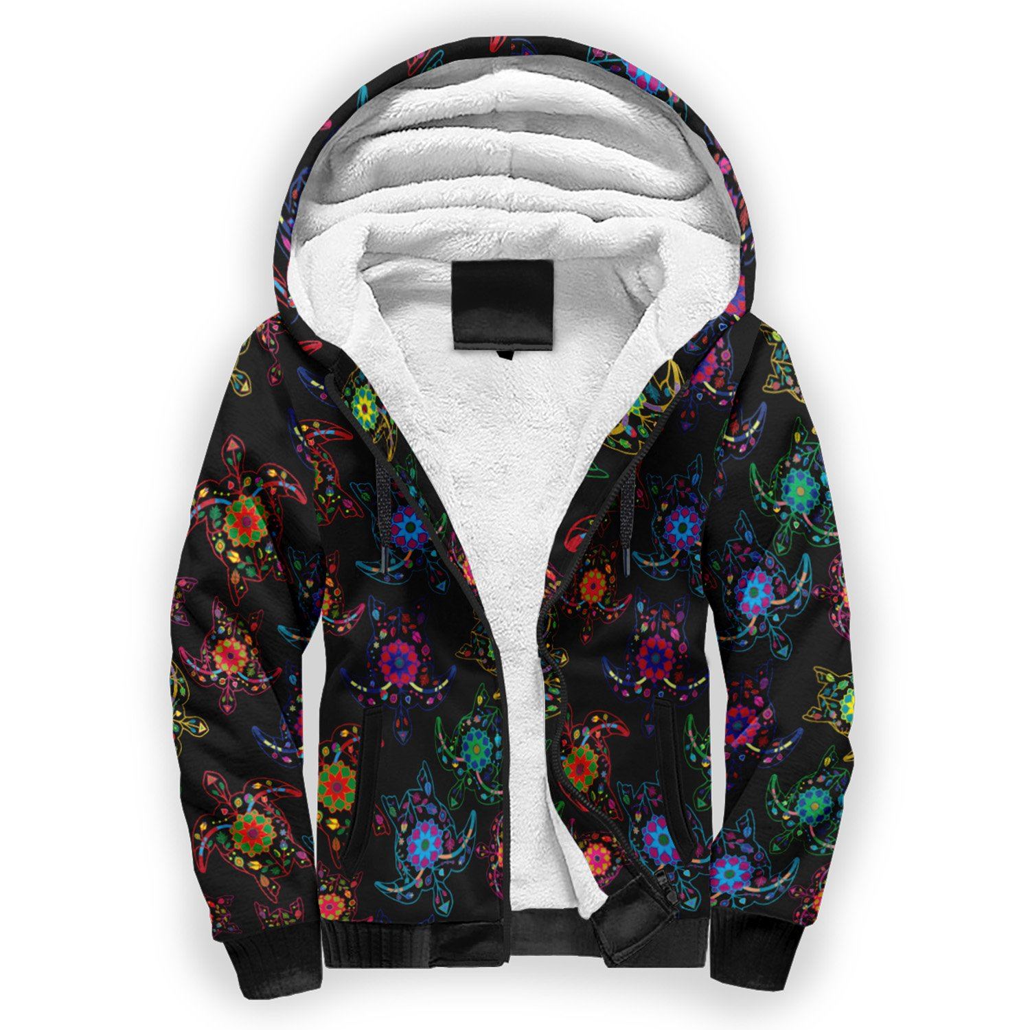 Floral Turtle Sherpa Hoodie hoodie Herman 