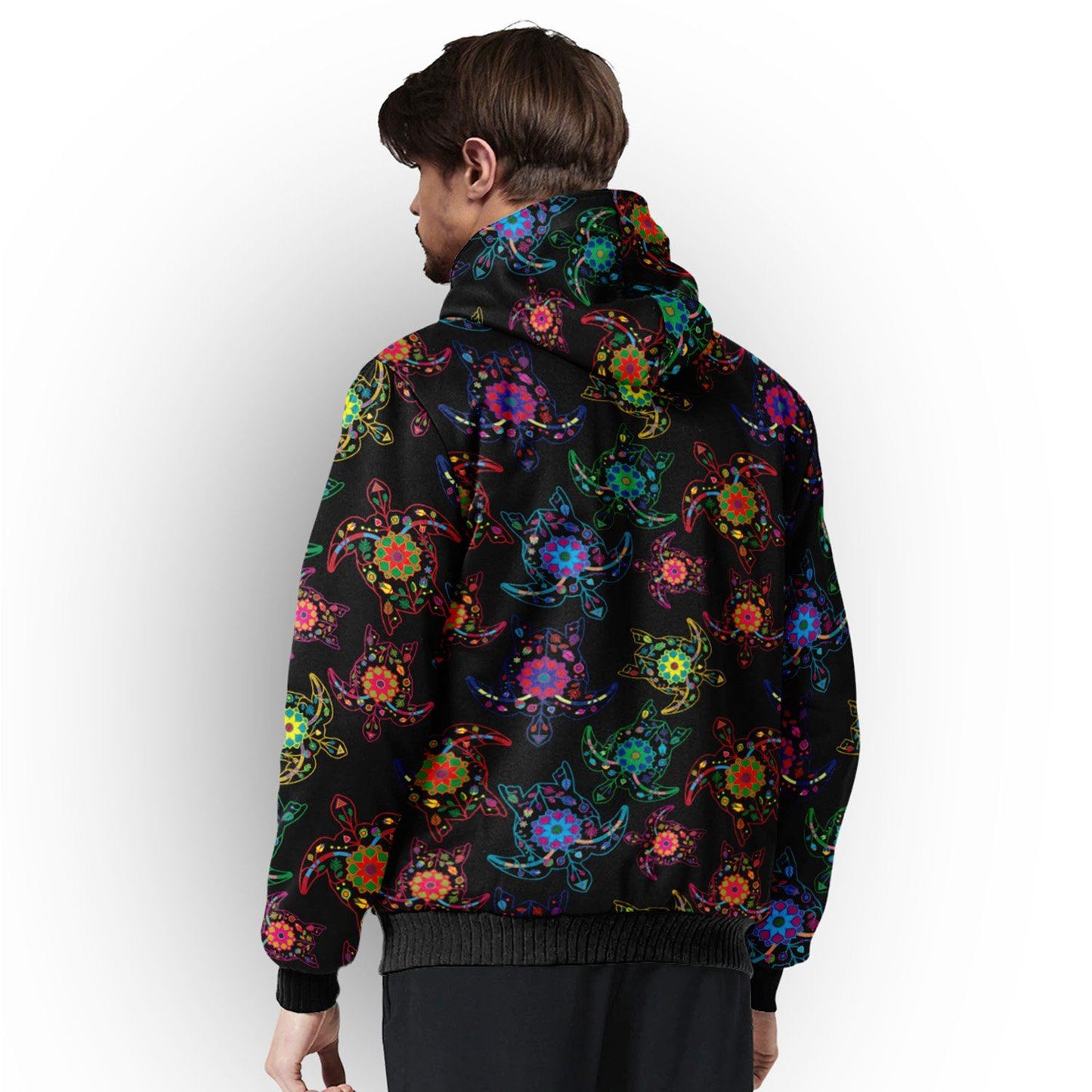 Floral Turtle Sherpa Hoodie hoodie Herman 