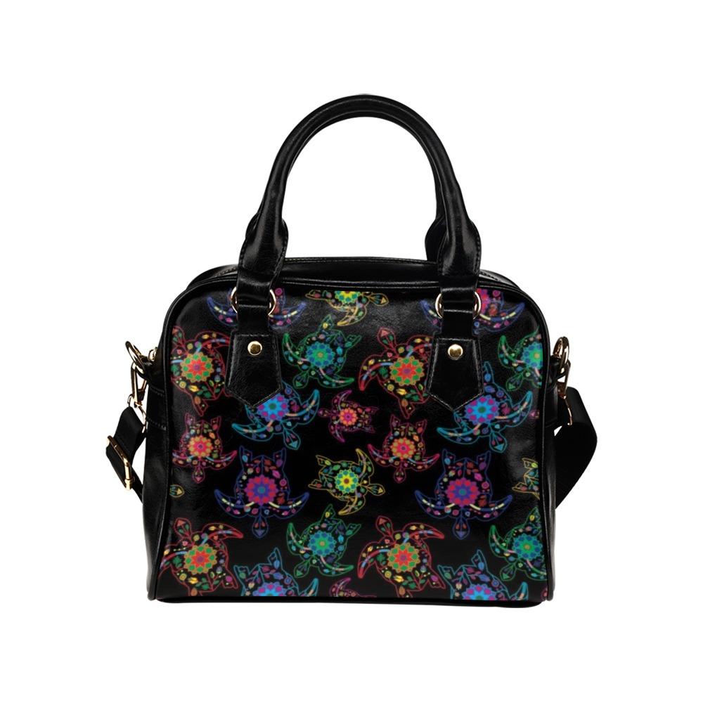 Floral Turtle Shoulder Handbag (Model 1634) Shoulder Handbags (1634) e-joyer 