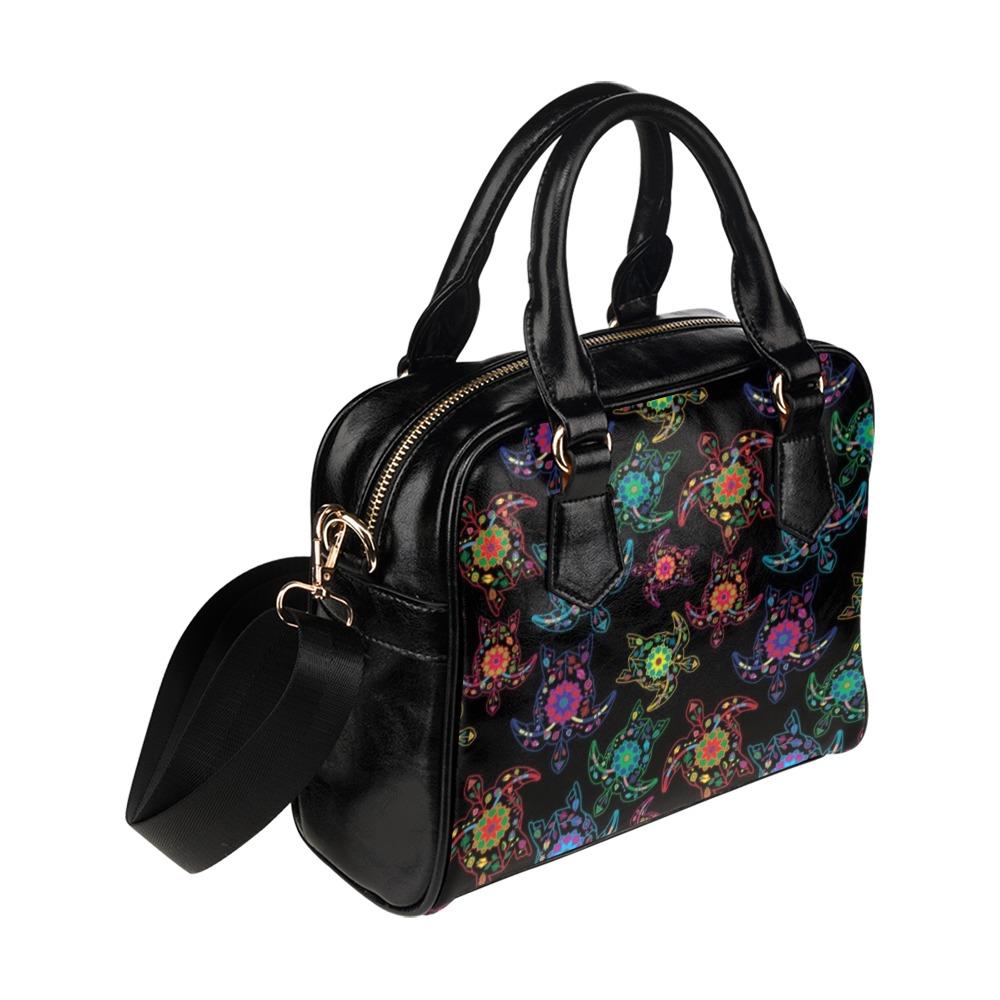 Floral Turtle Shoulder Handbag (Model 1634) Shoulder Handbags (1634) e-joyer 