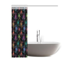 Load image into Gallery viewer, Floral Turtle Shower Curtain 60&quot;x72&quot; Shower Curtain 60&quot;x72&quot; e-joyer 
