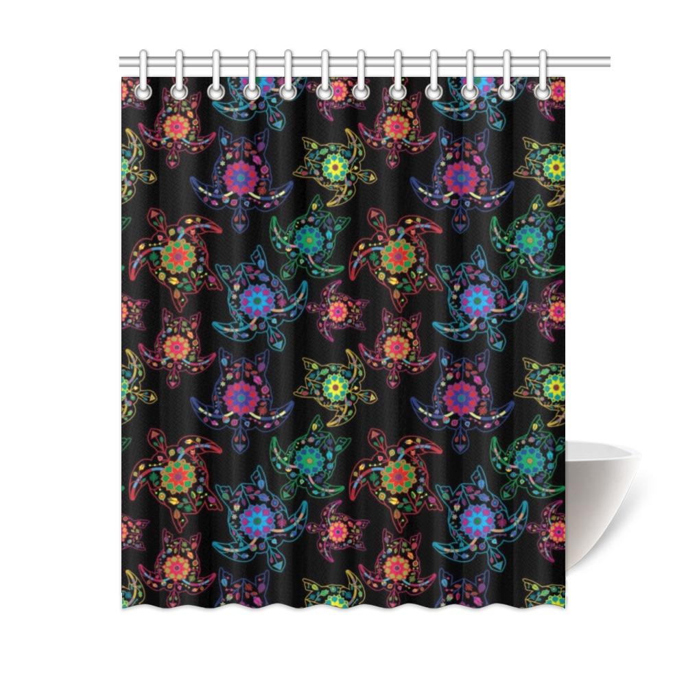 Floral Turtle Shower Curtain 60"x72" Shower Curtain 60"x72" e-joyer 