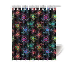 Load image into Gallery viewer, Floral Turtle Shower Curtain 60&quot;x72&quot; Shower Curtain 60&quot;x72&quot; e-joyer 
