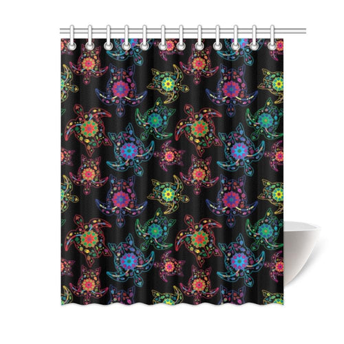 Floral Turtle Shower Curtain 60