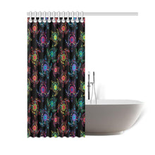 Load image into Gallery viewer, Floral Turtle Shower Curtain 60&quot;x72&quot; Shower Curtain 60&quot;x72&quot; e-joyer 
