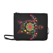 Load image into Gallery viewer, Floral Turtle Slim Clutch Bag (Model 1668) Slim Clutch Bags (1668) e-joyer 
